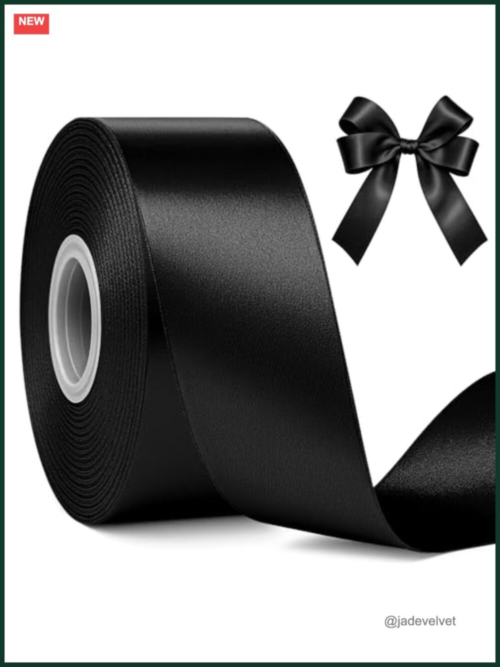 30 Yards Black Satin Ribbon 1.5" Wide Gift Wrapping Polyester